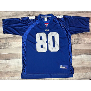 Jeremy Shockey Jersey Men's Large Blue Reebok New York Giants NFL Football
